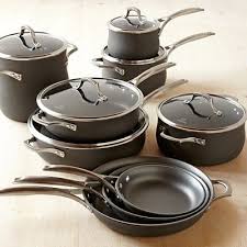 Calphalon Unison Nonstick Slide Sear 15 Piece Cookware Set Williamssonoma I Will Never Put These Through A D Cookware Set Cookware Sets Pots And Pans Sets