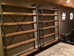 Metal And Wood Bookshelves Industrial Bookcases Wood Bookshelves Bookshelf Design