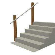 Wall 70 Wall Mounted Stair Railing Easy Install Handrail Simplified Building Exterior Stair Railing Stair Railing Kits Outdoor Stair Railing