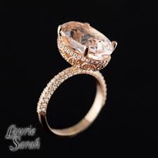 7 Carat Morganite Engagement Ring With Diamond Halo And Scroll Detail In 14kt Rose G Morganite Engagement Ring Morganite Wedding Rings Filigree Engagement Ring