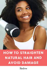 How To Straighten Natural Hair Without Damaging Your Curls Straightening Natural Hair Natural Hair Styles Dry Natural Hair