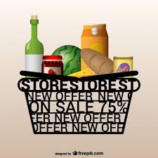 Supermarket Basket With Fruit And Wine Free Art Vector Free Supermarket