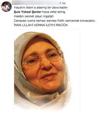 Şule yüksel şenler, 29 mayıs 1938 yılında kayseri'de dünyaya gelmiştir. Erdogan Ciftini Tanistiran Yazar Sule Yuksel Senler Icin Yazilan Vefat Mesajlari Sosyal Medyayi Karistirdi Son Dakika