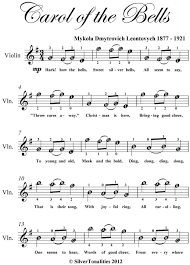Klvied sheet music stand with violin hanger, portable folding violin stand, foldable music stand for sheet music, violin music stand with carrying bag, light, black. Amazon Com Carol Of The Bells Easy Violin Sheet Music Ebook Mykola Dymtrovich Leontovych Silvertonali Sheet Music Easy Violin Sheet Music Violin Sheet Music
