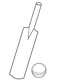 These two cricket bats look like an elongated spade. Free Online Cricket Bat Ball Colouring Page Bat Coloring Pages Cricket Bat Bat Art