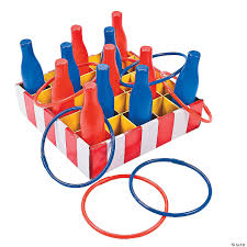 Great for picnics, bbqs, tailgating or any other party and event. Carnival Bottle Ring Toss Game