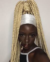 Black And Brown Braids On Dark Skin Ildjima Queentoide Blonde Box Braids On Dark Skin Perfect Ebony Complexion Dswblondebraids Blonde Box Braids Box Braids Box Braids Hairstyles