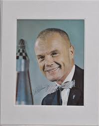 JOHN GLENN Signed Matted NASA Photo
