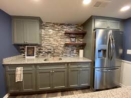 Best Finished Basements In Michigan In 2020 Kitchen Remodel Finishing Basement Built In Cabinets