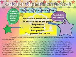 water cycle song anchor chart and anchor chant audio king virtue