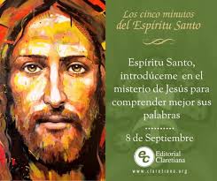 8 de septiembre✨🕊✨ En Juan 14,21-26 leemos unas preciosas promesas que nos  hablan de la intimidad de Dios en nuestros corazones. Los que aman a Dios  se convierten en verdaderos templos de