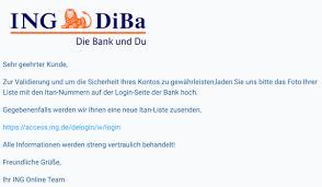 We would like to show you a description here but the site won't allow us.learn more. Ing Diba E Mail Sie Haben Eine Neue Mitteilung Ist Phishing