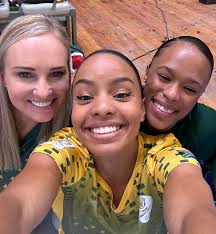 Qualified for the beam and floor finals at the FIG Artistic World Challenge  Cup in Varna, Bulgaria! All the smiles from team SA's Caitlin Rooskrantz  who scored her highest ever international beam