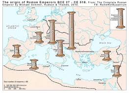 Map Place Of Origin Of Roman Emperors Bce 27 Ce 518