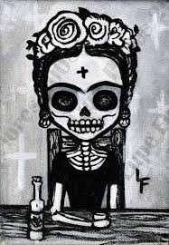 Frida Kahlo Skull Fete Des Morts Mexique Tete De Mort Dessin