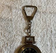 Quartz Keychain Watch. Blue Face.