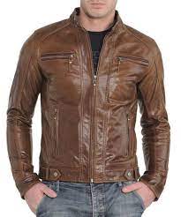 Genuine Leather Jacket Biker Custom Tailor Made Vintage Racer Moto Slim Fit Ebay In 2021 Leather Jacket Men Jackets Men Fashion Lamb Leather Jacket