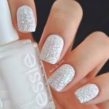 Black And Gold Glitter Nails White Sparkly Nails Sparkle Nails Winter Wedding Nails Trendy Nails