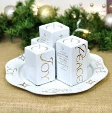 Ceramic Christmas Advent Tray With Pillar Candle Holders Christianbook Com