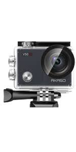 The best akaso action cameras. Akaso V50 Elite 4k60fps Touch Screen Wifi Action Camera Voice Control Eis Web Camera 131 Feet Waterproof Camera Adjustable View Angle 8x Zoom Remote Control Sports Camera With Helmet Accessories Kit