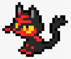 All 151 gen 1 pokemon pixel art by me! Pixel Art Pokemon Litten Hd Png Download Kindpng
