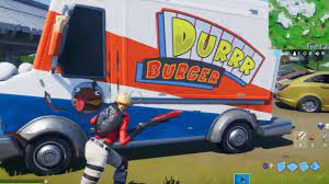 Füge gegnern bei durrr burger oder einem durr burger imbisswagen schaden zu | fortnite. Fortnite Herausforderung Besuche 3 Imbisswagen Video Aller Fundorte Netzwelt