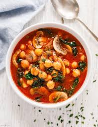 Chickpea Kale Tomato Soup Vegan Tomato Soup Recipes Recipes Garlic Butter Chicken