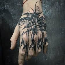 Tribal flower with dot work. 55 Best Hand Tattoo Designs And Ideas For Men And Women