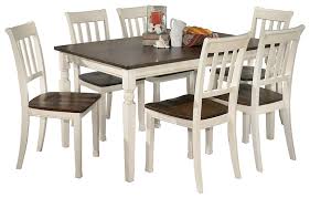 Dining set 6 chairs with table dining room furniture kitchen glass modern. Whitesburg Dining Table And 6 Chairs D583 25 02 6 Dining Room Groups Shapiro S Furniture Barn