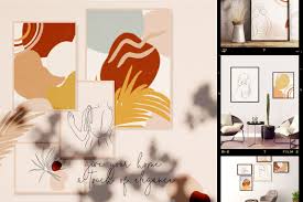 Line Art Collection Line Art Earth Colour Palette Photo Overlays