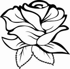 Modele De Dessin De Fleur Meilleur De Rose With Leaf Coloring Page Flower Stencil Roses Drawing Rose Stencil