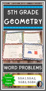 A Great Set Of 12 Geometry Word Problems Task Cards Use As A Pretest To See What Your Fifth Graders Alr Math Constructed Response Word Problems Geometry Words
