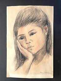 Bernard Dufour (1922 2016) French. Two Girls, Acrylic