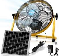 Amazon.com: Tujoe 12 Inch Solar Panel Powered Fan, 2 in 1 ...