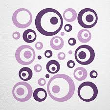 Retro Wandtattoo In Lila Und Rosa Diese Wandsticker Kreise Sind Ein Echter Blickfang Und Eine Tolle Wandgestaltung Fur Ein Jugendzimmer Carta Da Parati Parete