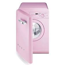 This cycle will dispense the liquid chlorine bleach at the correct time in the washing process. Rainbow Roundup The New Palette Of Colors For Washers Dryers Pink Laundry Rooms Pink Washing Washing Machine
