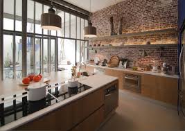 Le Telecabine De Villeurbanne Loft Dans Une Ancienne Usine Cuisine Moderne Cuisine Verriere Cuisine Brique