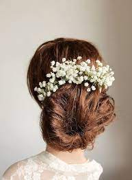 Baby 39 S Breath Hair Vine Rustic Head Piece Dried Flower Hair Vine Boho Head Piece Longueur De Cheveux Fleur Cheveux Accessoires Pour Coiffure De Mariee