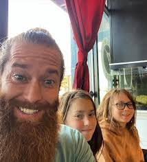 Got bored so I checked the boys out of school and made them come to lunch  with me. I look way more excited about it than they do. Can't seem to keep