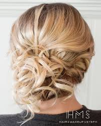 This medium blonde hair is given a simple slick back and tied into a knot just below the crown. 50 Wonderful Updos For Medium Hair To Inspire New Looks Hair Adviser