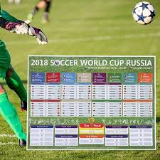 Dng 2018 Fifa World Cup Schedule Football Match Table Wall Chart Stickers For Home Bar Party Club Decorations