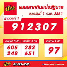มีสถิติย้อนหลัง ตรวจหวย 1 กุมภาพันธ์ 2564 วันนี้ ลอตเตอรี่ออก. Wgs Py41r Ze9m