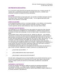 Doc Entrevista Educativa Jazmin De Leon Academia Edu