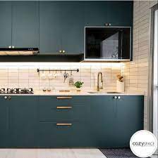 Dark Green Shade Kitchen Cabinet Kitchen Cabinets Green Cabinets Kitchen