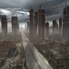 Ruined Destroyed City 3d Model Ruined City City Building Art