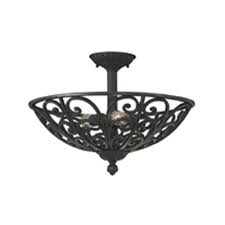 Designers Fountain Alhambra 3 Light Natural Iron Ceiling Semi Flush Mount Light 9192 Ni The Home Depot Designers Fountain Semi Flush Mount Lighting Semi Flush Lighting
