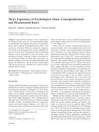 Pdf Men S Experience Of Psychological Abuse Conceptualization And Measurement Issues