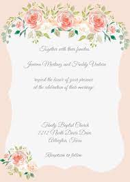 Peach Flower Wedding Invitation Back Flower Wedding Invitation Wedding Invitations Wedding Flowers