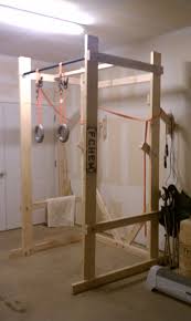 Similar to those doorway pull up bars, this is freely movable and doesn't leave lasting damage anywhere in the house. Pull Up Bar End Of Three