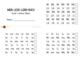 Lese Lern Buch Stufe 1 3 Vergunstigt Unterrichtsmaterial Im Fach Deutsch Lesen Lernen Lesen Lernen 1 Klasse Silben Lesen